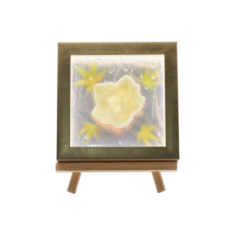 Čtvercový světle žlutý Maple Leaf Art Light - Maple Frost