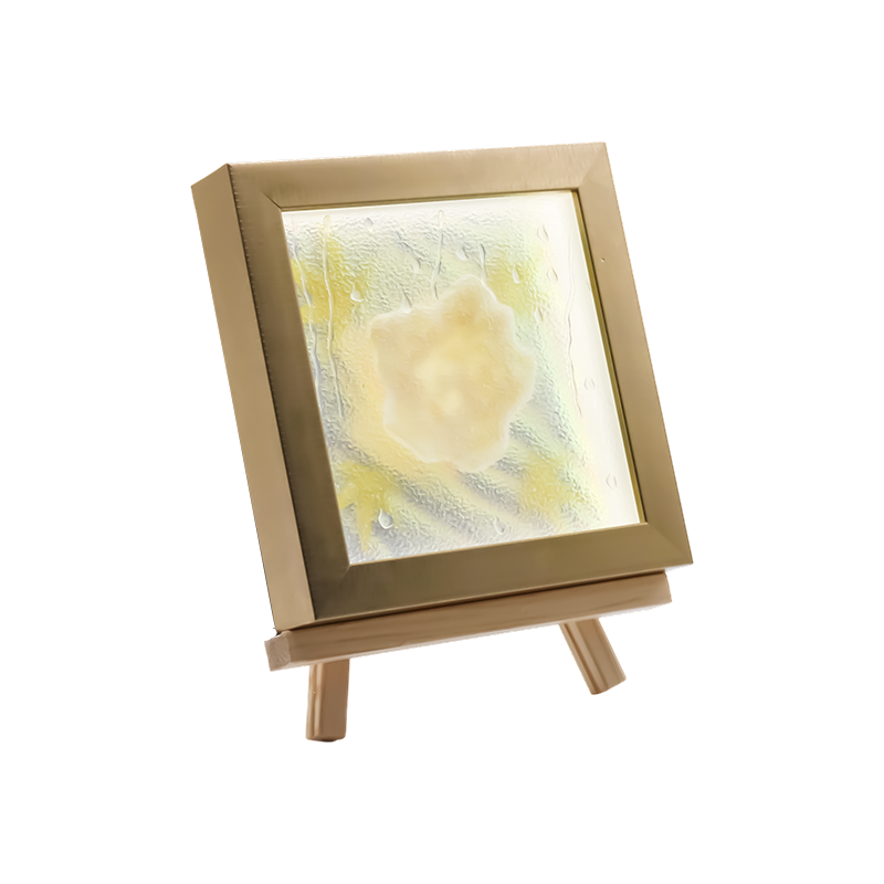 Čtvercový světle žlutý Maple Leaf Art Light - Maple Frost