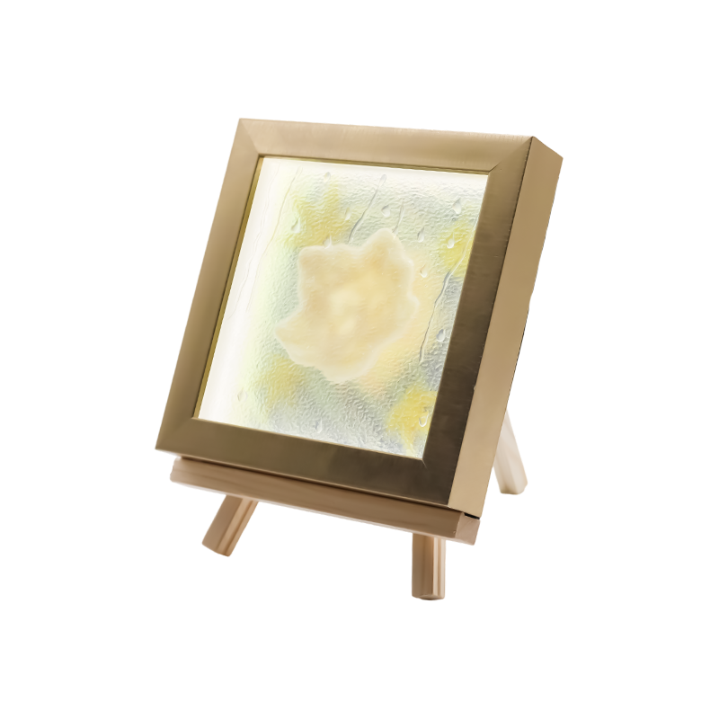 Čtvercový světle žlutý Maple Leaf Art Light - Maple Frost