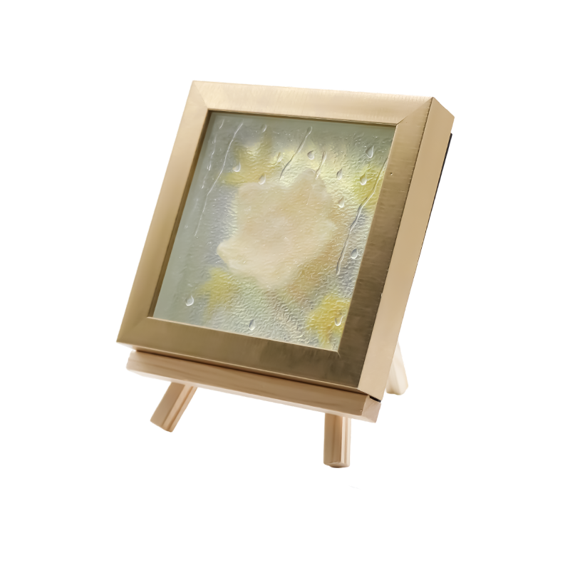 Čtvercový světle žlutý Maple Leaf Art Light - Maple Frost
