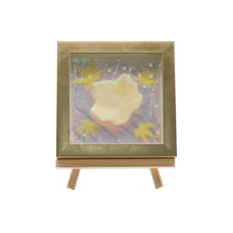Čtvercový světle žlutý Maple Leaf Art Light - Maple Frost
