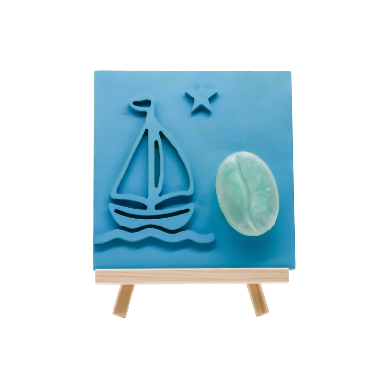Ocean Color Plachetnice Bamboo Carved Wood Lamp - Sail Shadow Baking