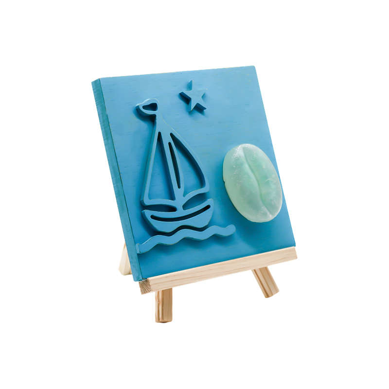 Ocean Color Plachetnice Bamboo Carved Wood Lamp - Sail Shadow Baking